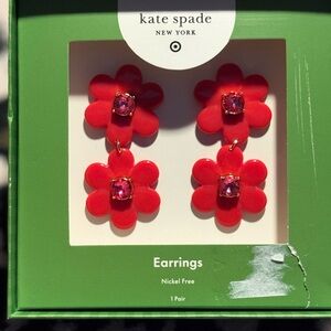 Kate Spade Red Floral Earrings